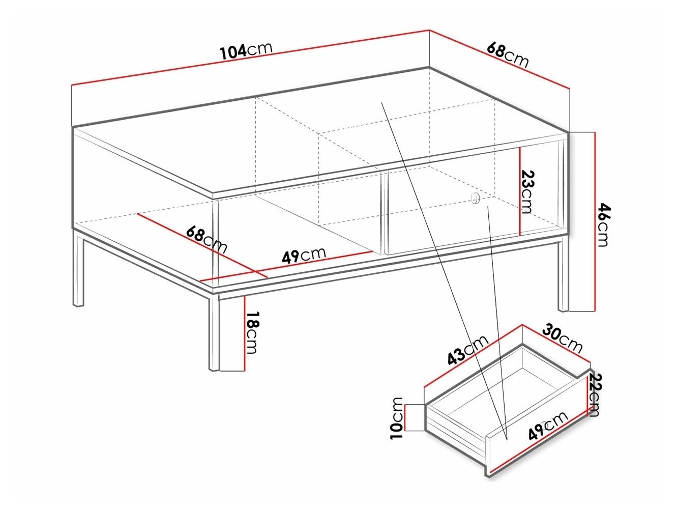 Mesa de centro Romveri 105 (Beige)
