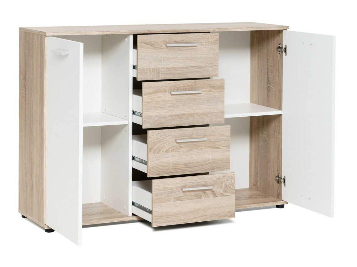 Cómoda Findlay 102 (Roble Sonoma + Blanco)