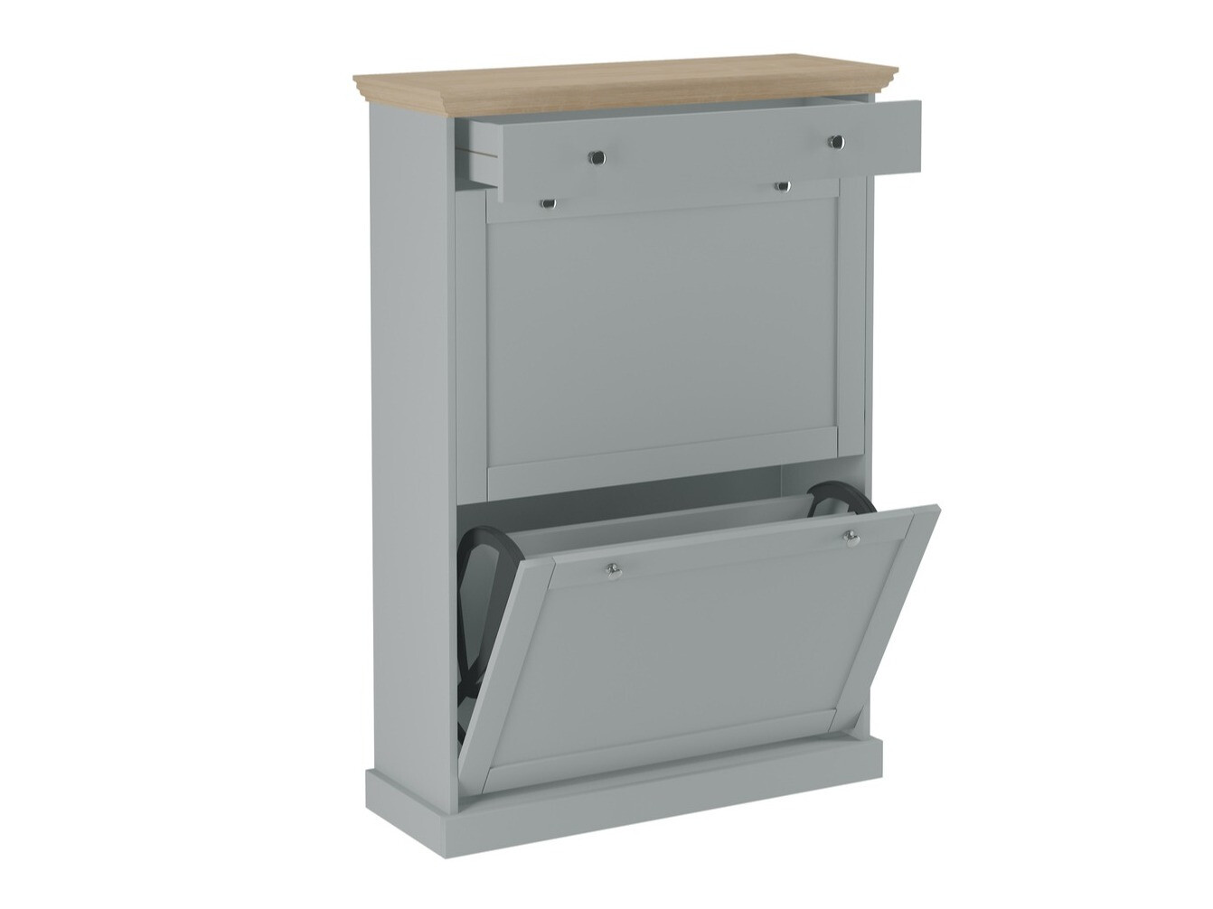 Zapatero Lirveri 105 (Gris + Roble claro)