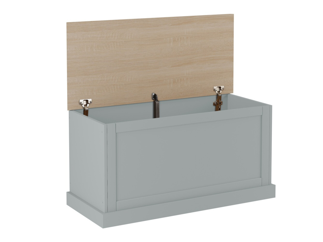 Caja de almacenamiento Lirveri 104 (Gris + Roble claro)