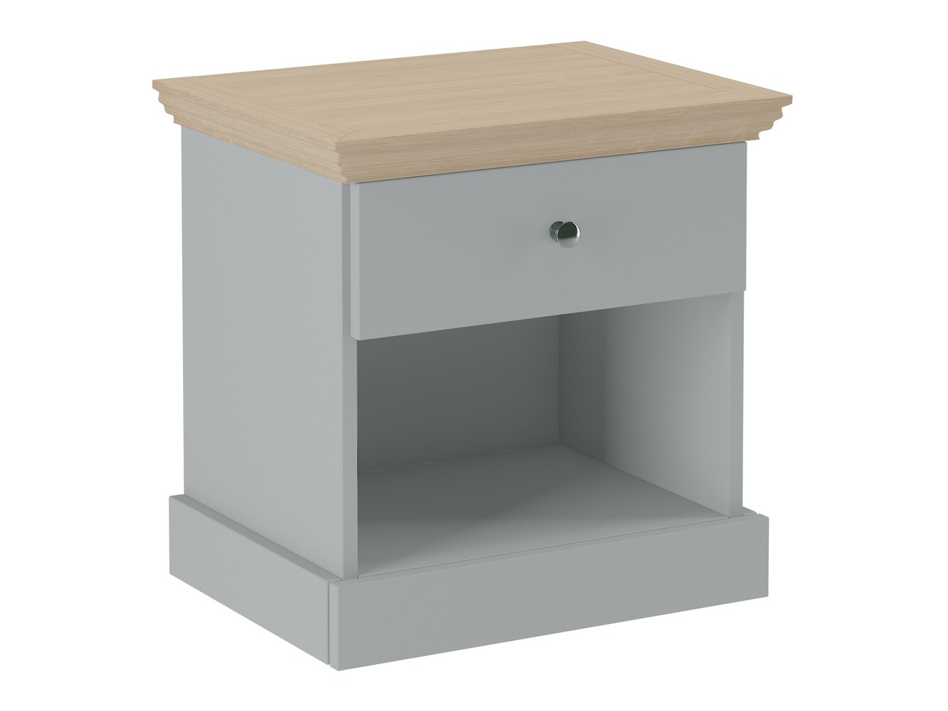 Mesilla de noche Lirveri 111 (Gris + Roble claro)