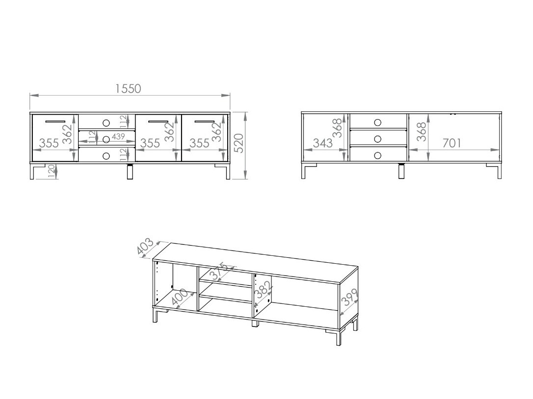 Mueble TV Larnolo 117