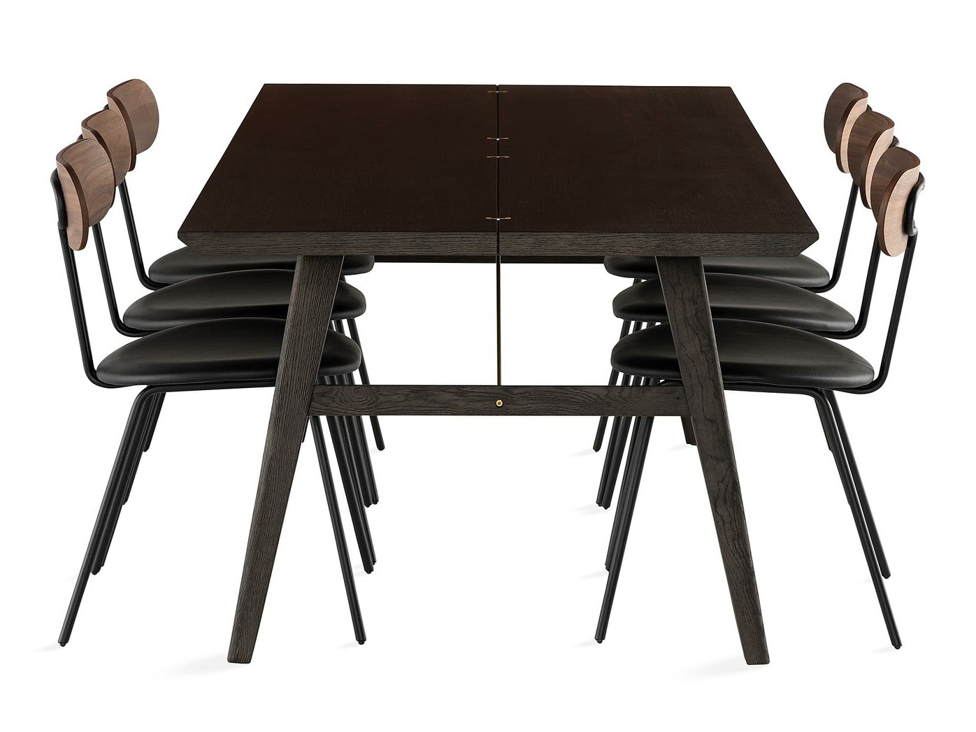 Conjunto de comedor Parkland 375 (Nuez + Negro)