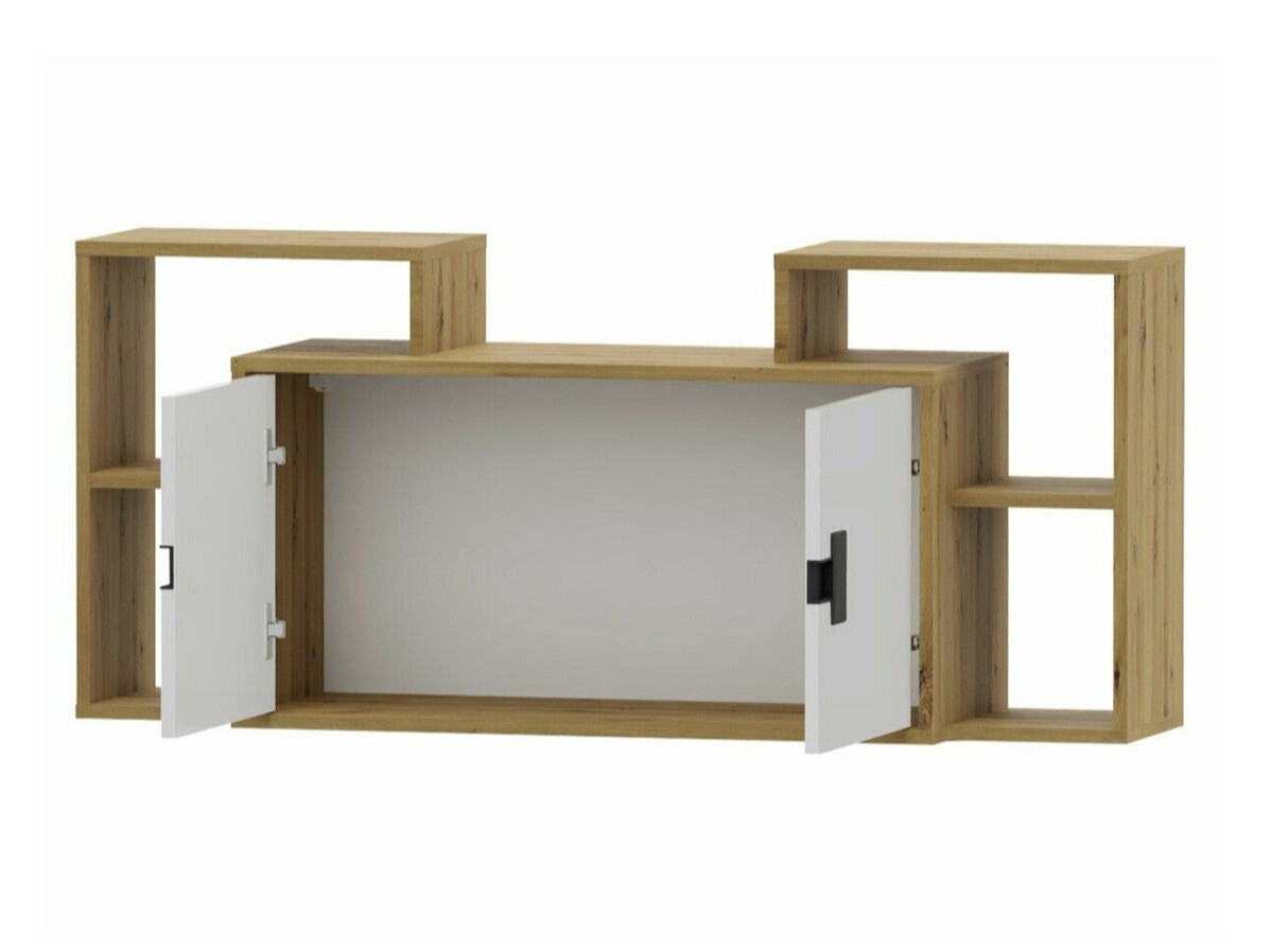 Armario de pared Florevi 107 (Mate blanco + Roble Artisan)