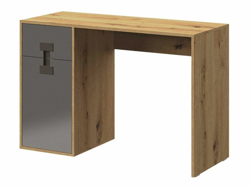 Mesa de oficina Florevi 100 (Gris brillante + Roble Artisan)