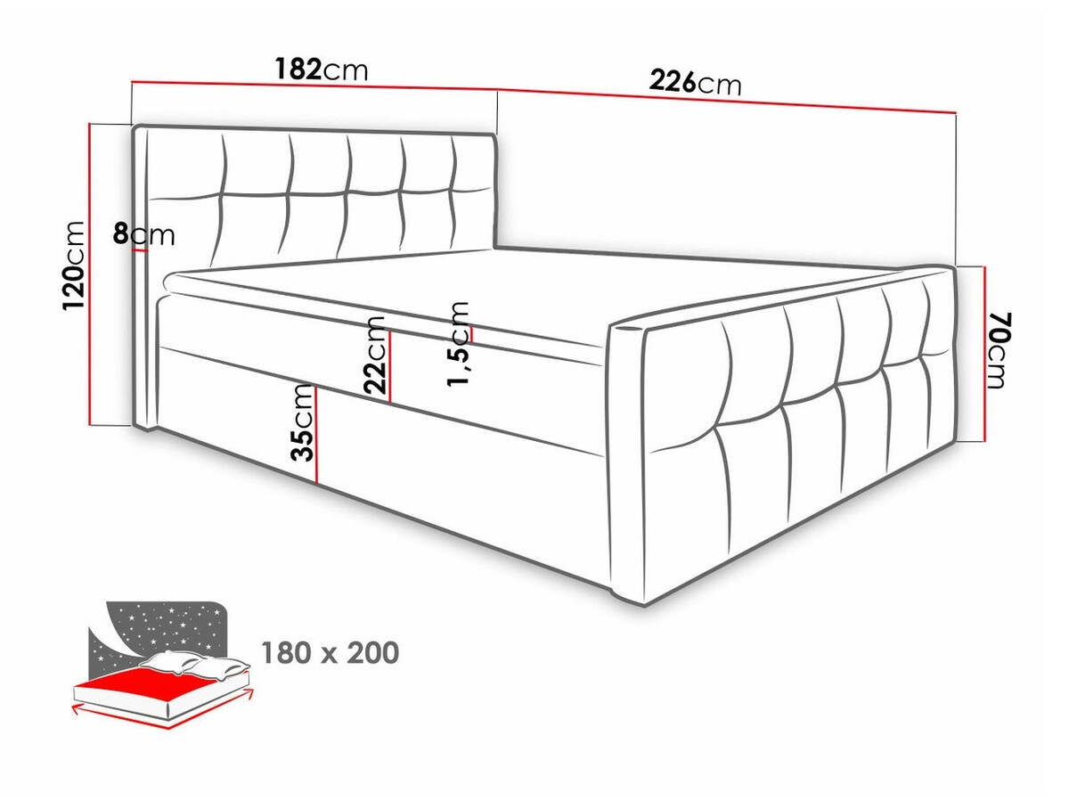 Cama continental Baltimore 138 (Soft 011)