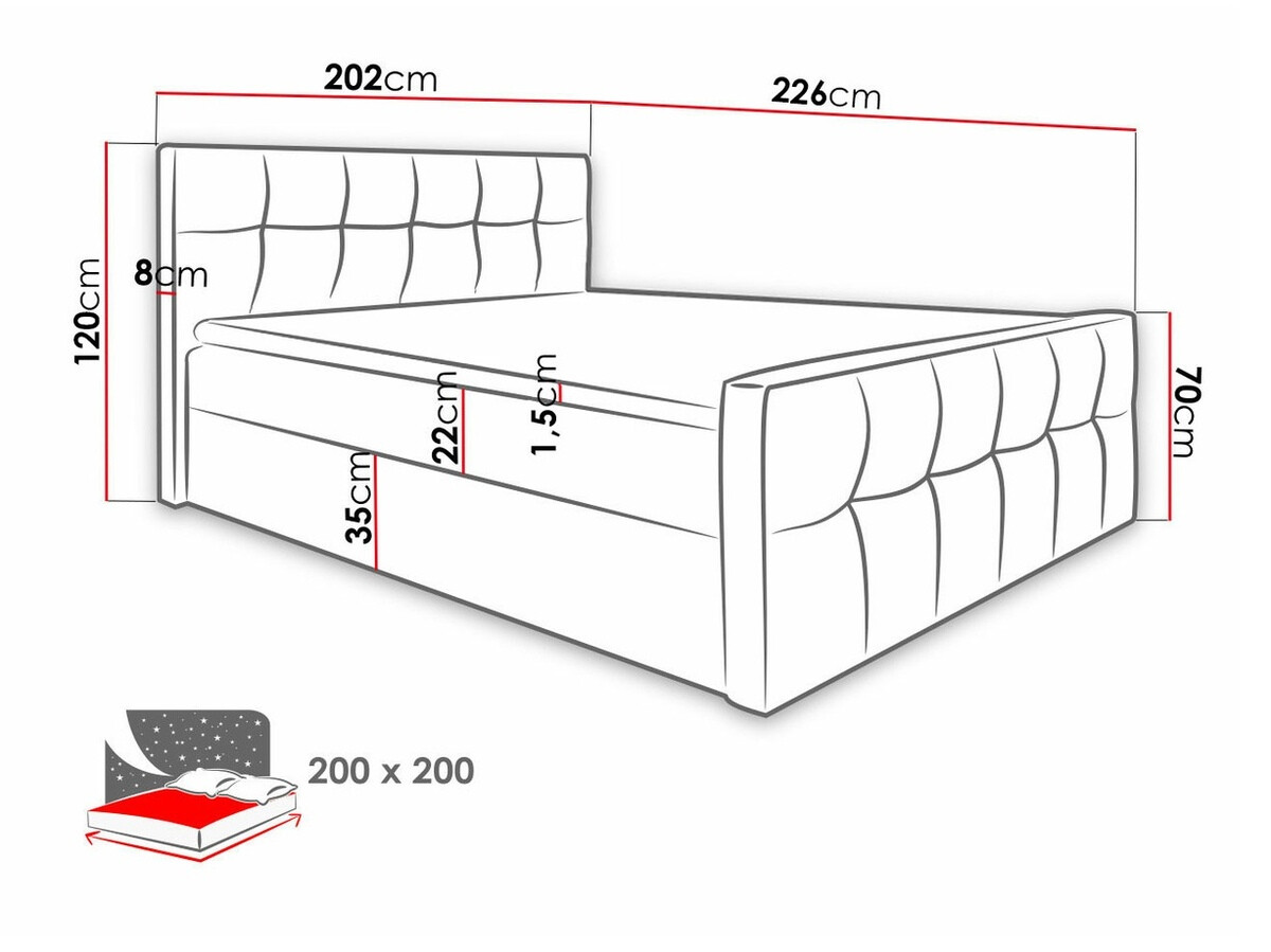 Cama continental Baltimore 138 (Soft 033)