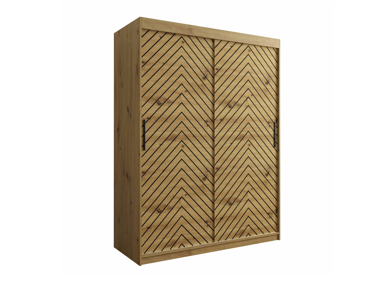 Armario Hartford 310 (Roble Artisan + Negro)