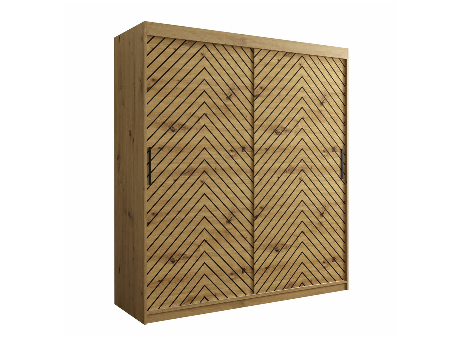 Armario Hartford 312 (Roble Artisan + Negro)