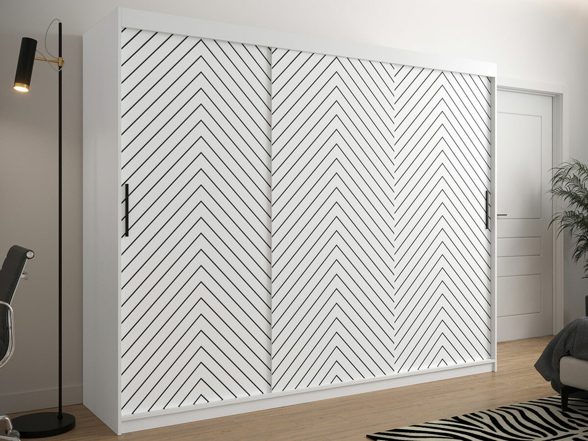 Armario Hartford 316 (Blanco + Negro)