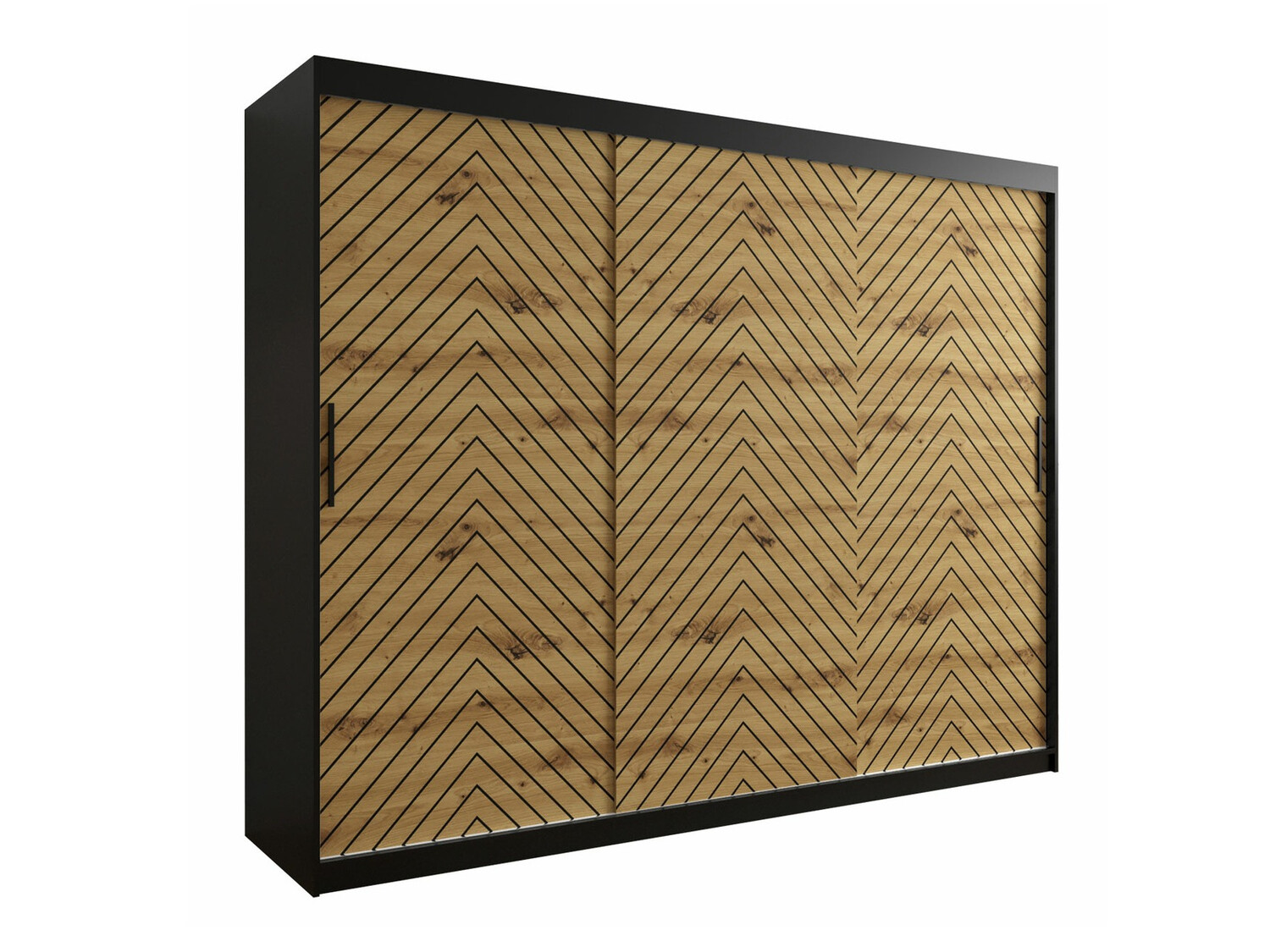 Armario Hartford 316 (Negro + Roble Artisan)