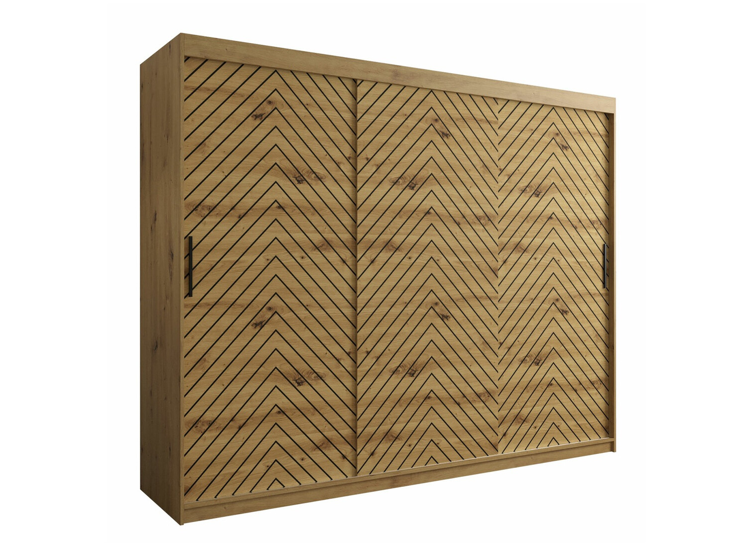 Armario Hartford 316 (Roble Artisan + Negro)