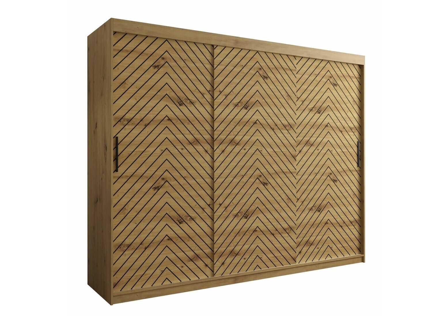 Armario Hartford 316 (Roble Artisan + Negro)