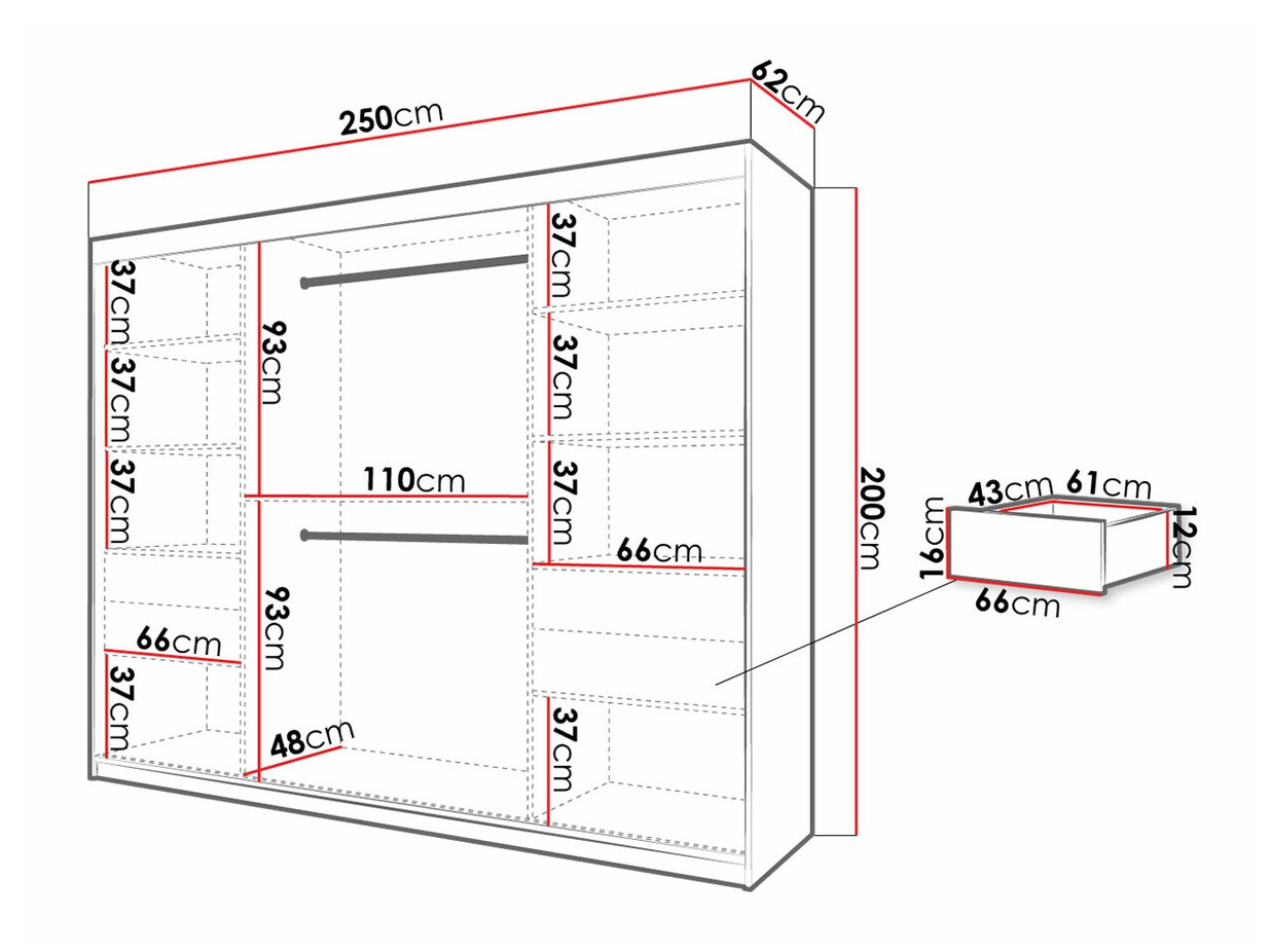 Armario Hartford 317 (Blanco + Negro)
