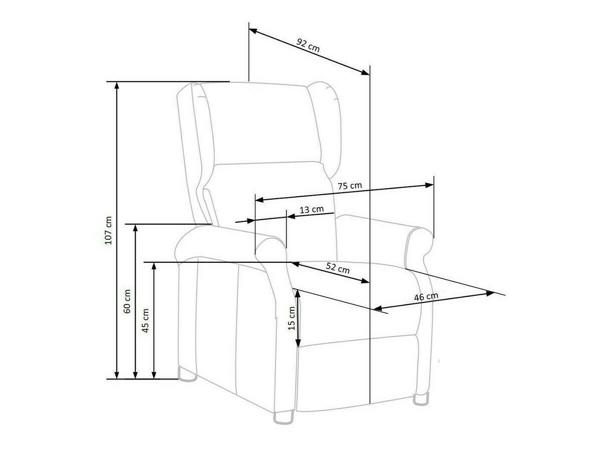 Sillón reclinable Houston 878 (Negro)