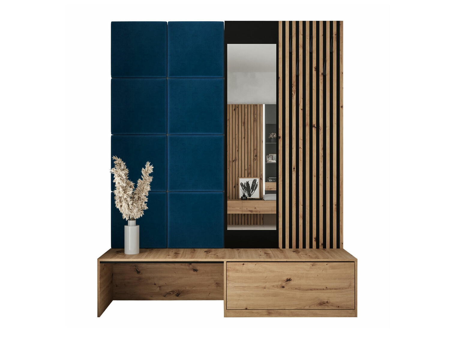 Conjunto para recibidor Fabor (Roble Artisan + Manila 26)