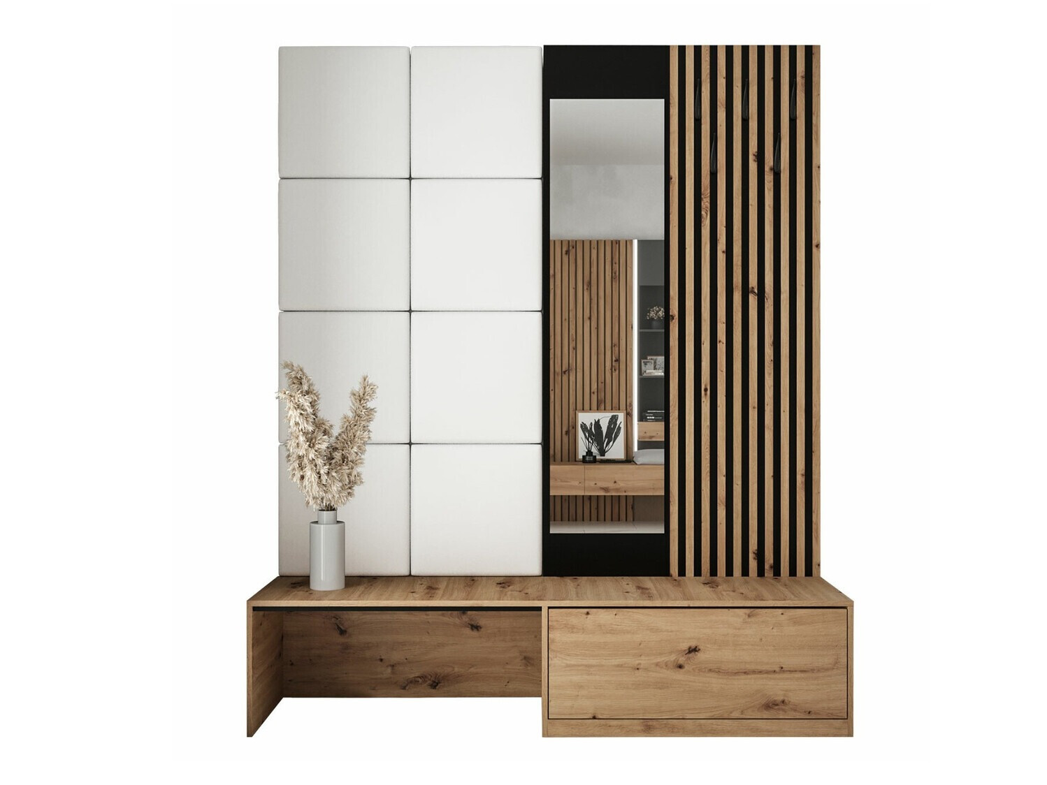Conjunto para recibidor Fabor (Roble Artisan + Soft 017)
