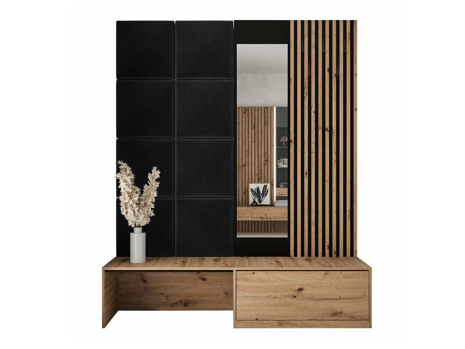 Conjunto para recibidor Hartford 322 (Roble Artisan + Manila 18)