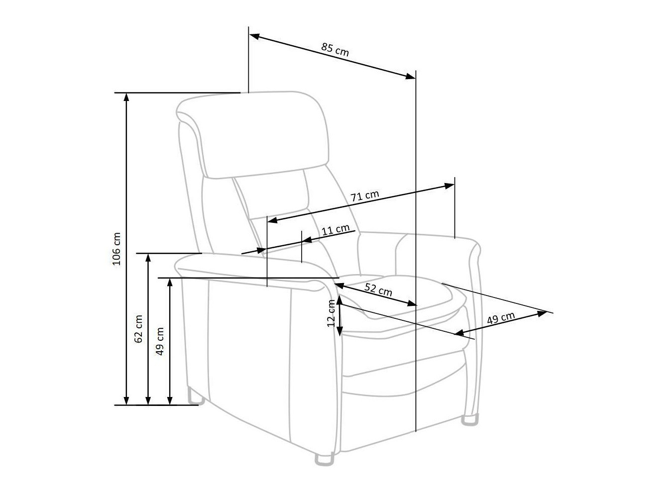 Sillón reclinable Houston 1030 (Beige)