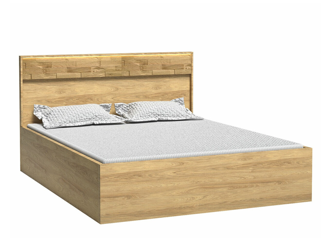 Cama Etrmoni 113 (Luminoso madera + Roble)