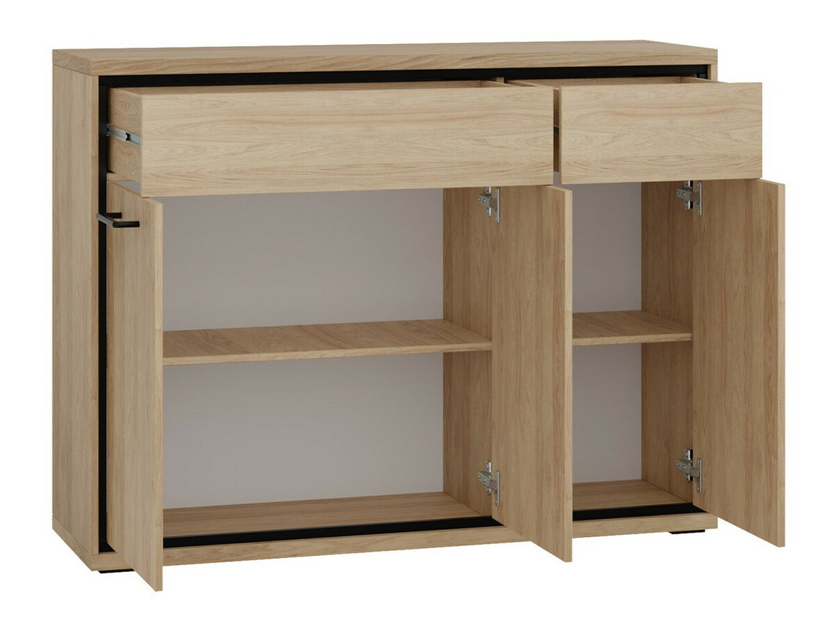 Cómoda Etrmoni 104 (Luminoso madera + Roble)