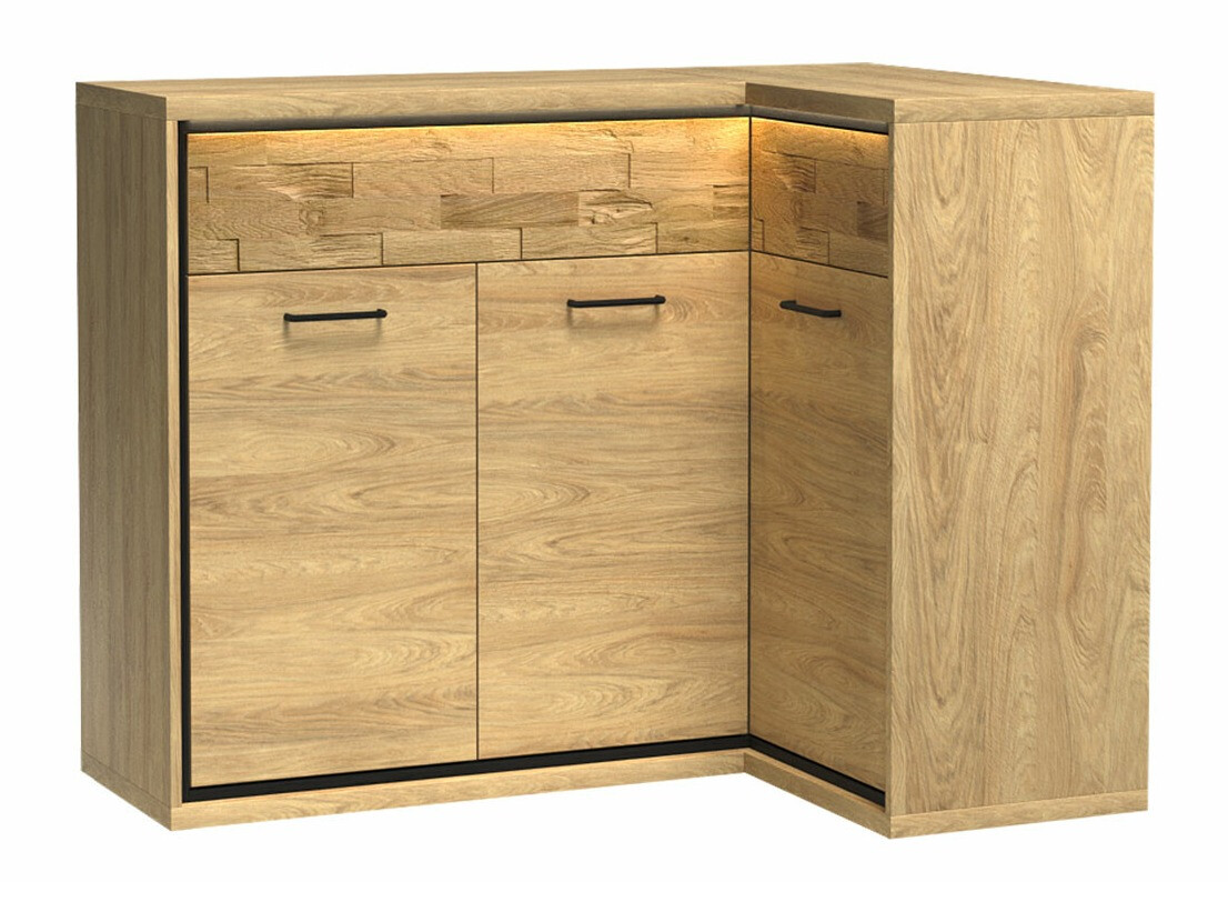 Cajonera de rincón Etrmoni 106 (Luminoso madera + Roble)