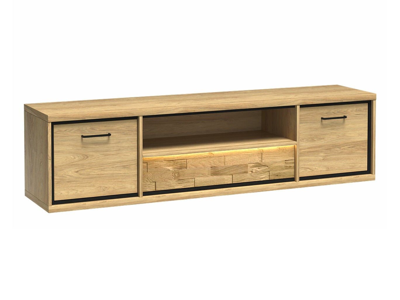 Mueble TV Etrmoni 111 (Luminoso madera + Roble)