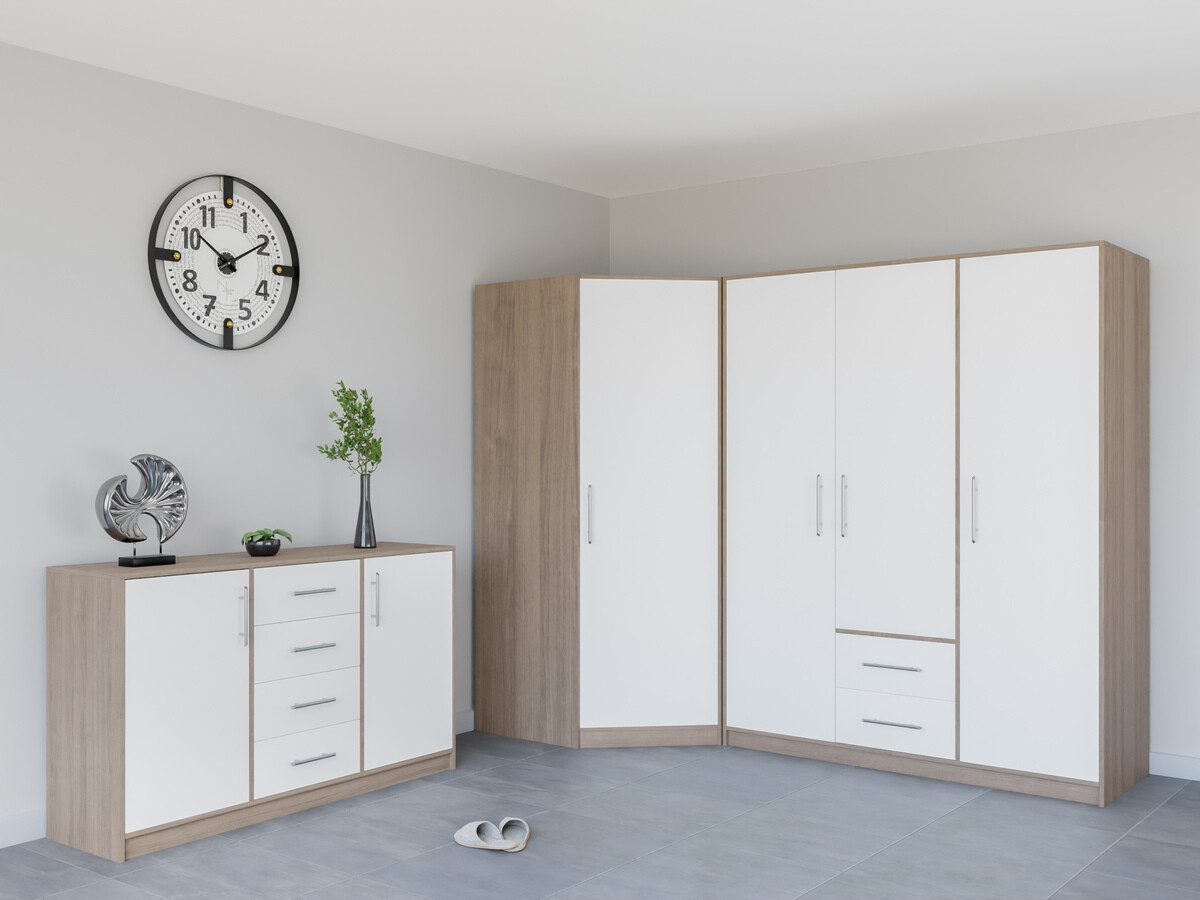 Armario Cavmero 102 (Roble Sonoma + Blanco)
