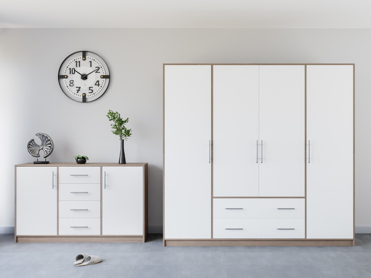 Juego de muebles Cavmero 111 (Roble Sonoma + Blanco)