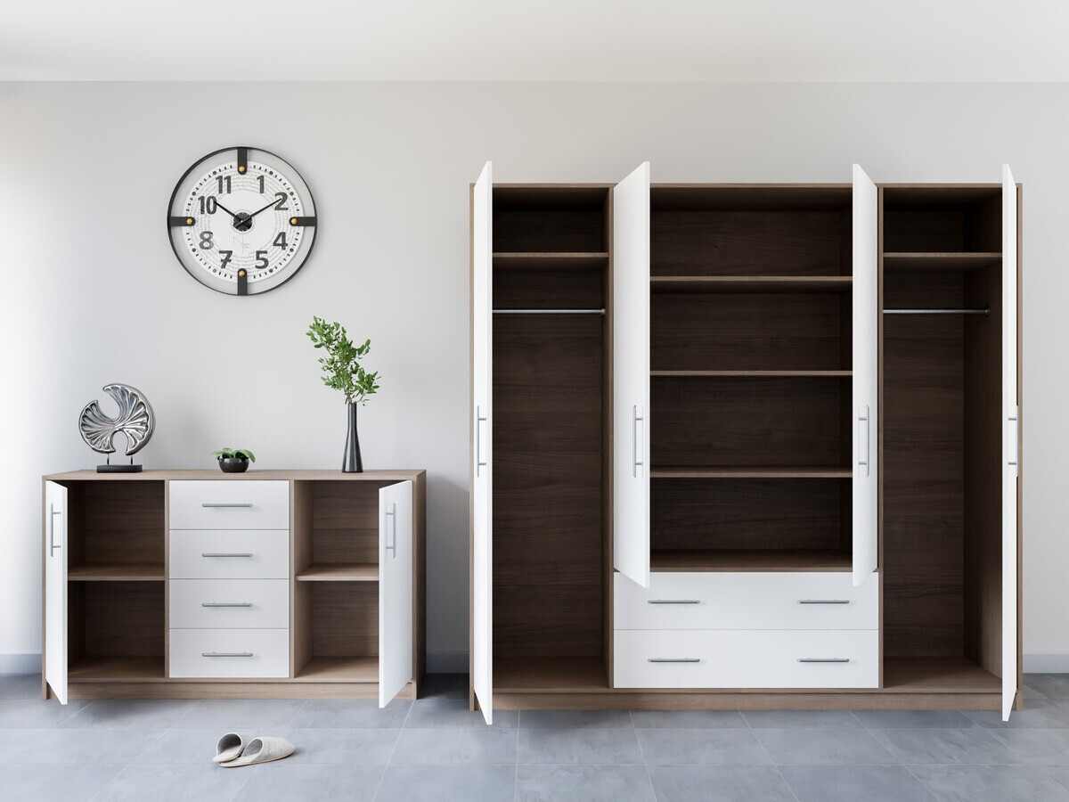 Juego de muebles Cavmero 111 (Roble Sonoma + Blanco)