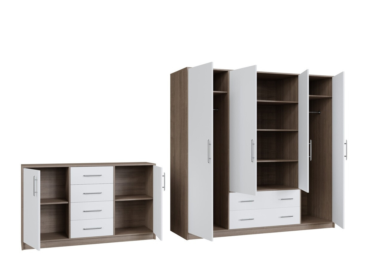 Juego de muebles Cavmero 111 (Roble Sonoma + Blanco)