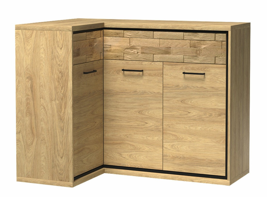 Cajonera de rincón Etrmoni 121 (Luminoso madera + Roble)