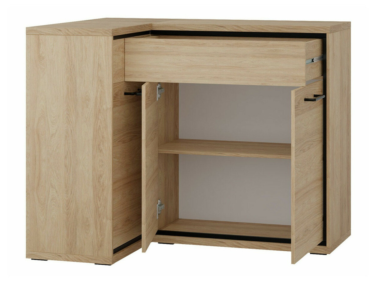 Cajonera de rincón Etrmoni 121 (Luminoso madera + Roble)