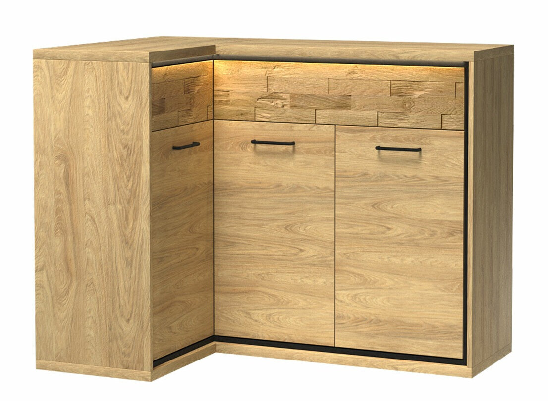 Cajonera de rincón Etrmoni 121 (Luminoso madera + Roble)