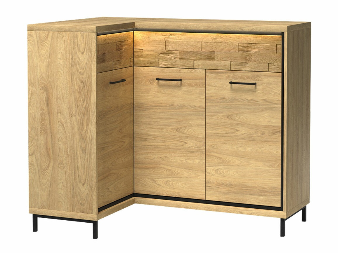 Cajonera de rincón Etrmoni 121 (Luminoso madera + Roble)