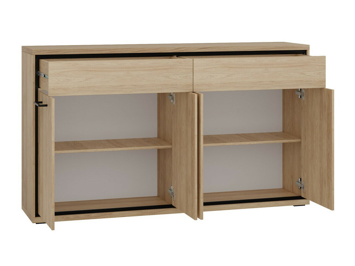 Conjunto de dormitorio Etrmoni 122 (Luminoso madera + Roble)