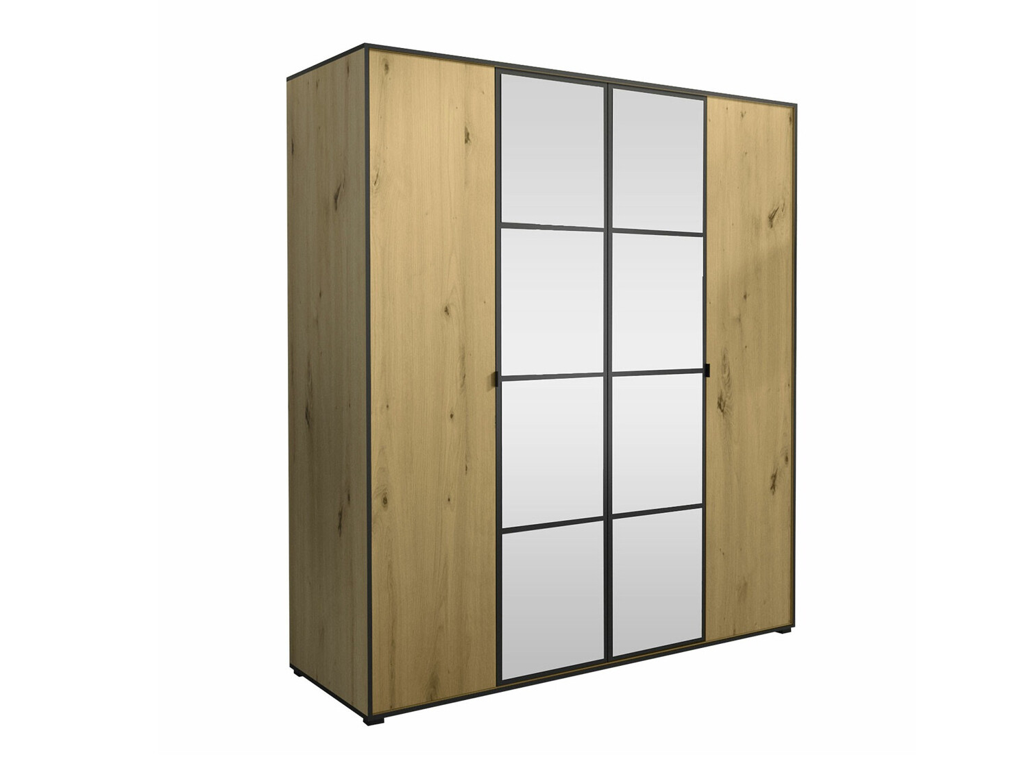 Armario Toledo 117 (Roble Artisan + Negro)