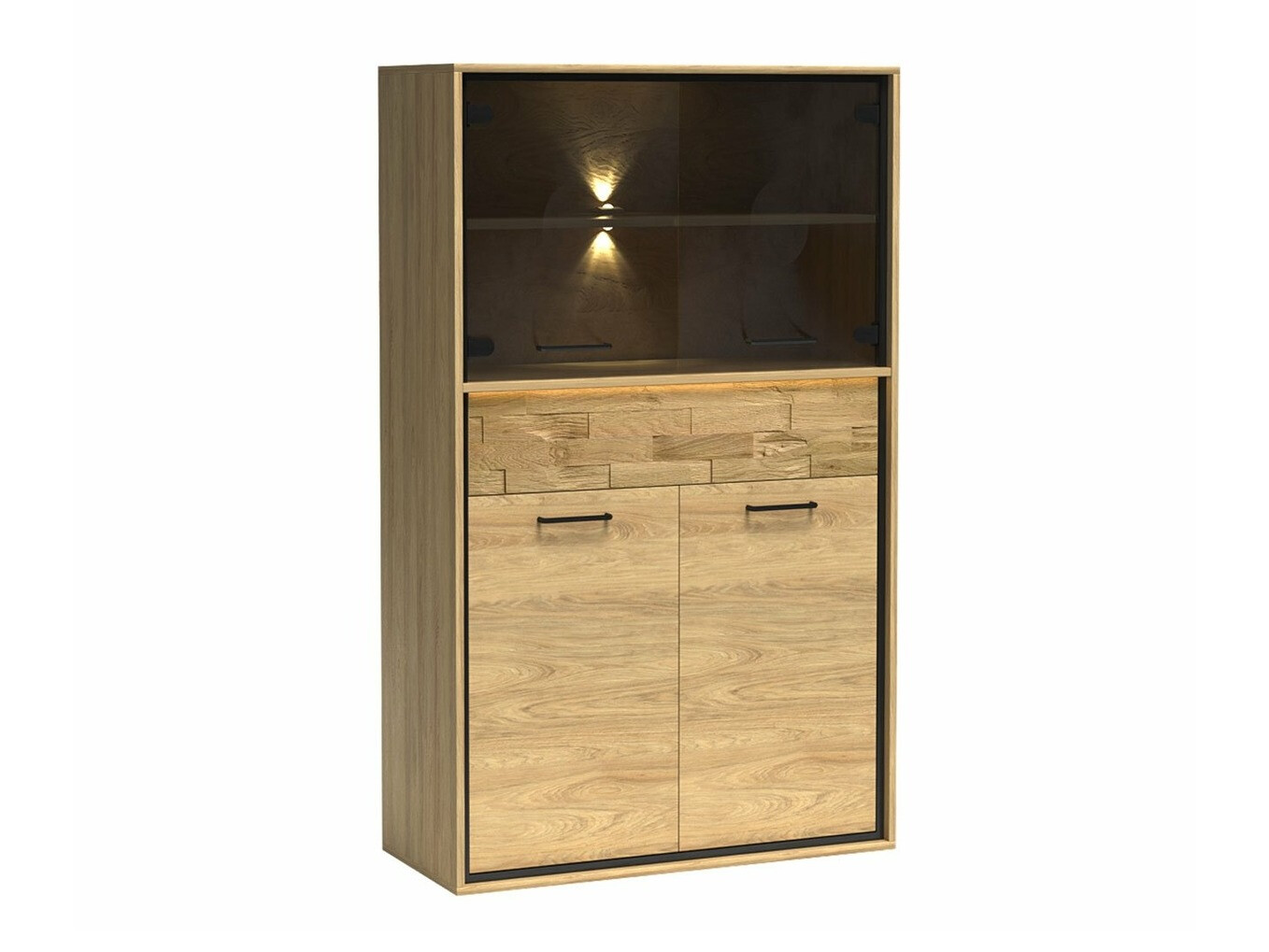 Estantería Etrmoni 107 (Luminoso madera + Roble)