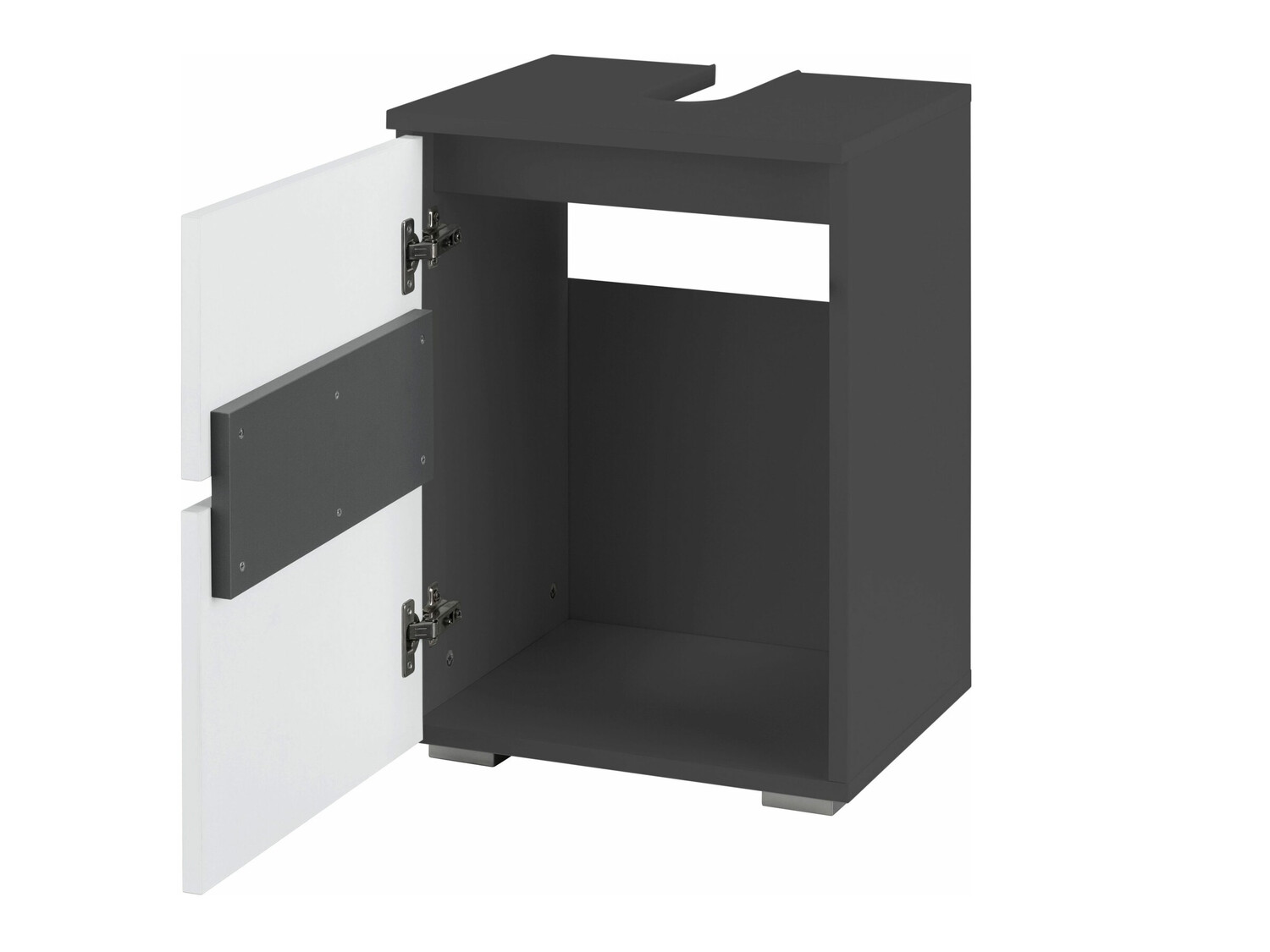 Armario de baño de pie para lavabo Soncamu 103 (Blanco + Antracita)