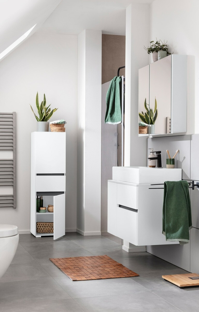 Armario de pie para baño Soncamu 102 (Blanco)