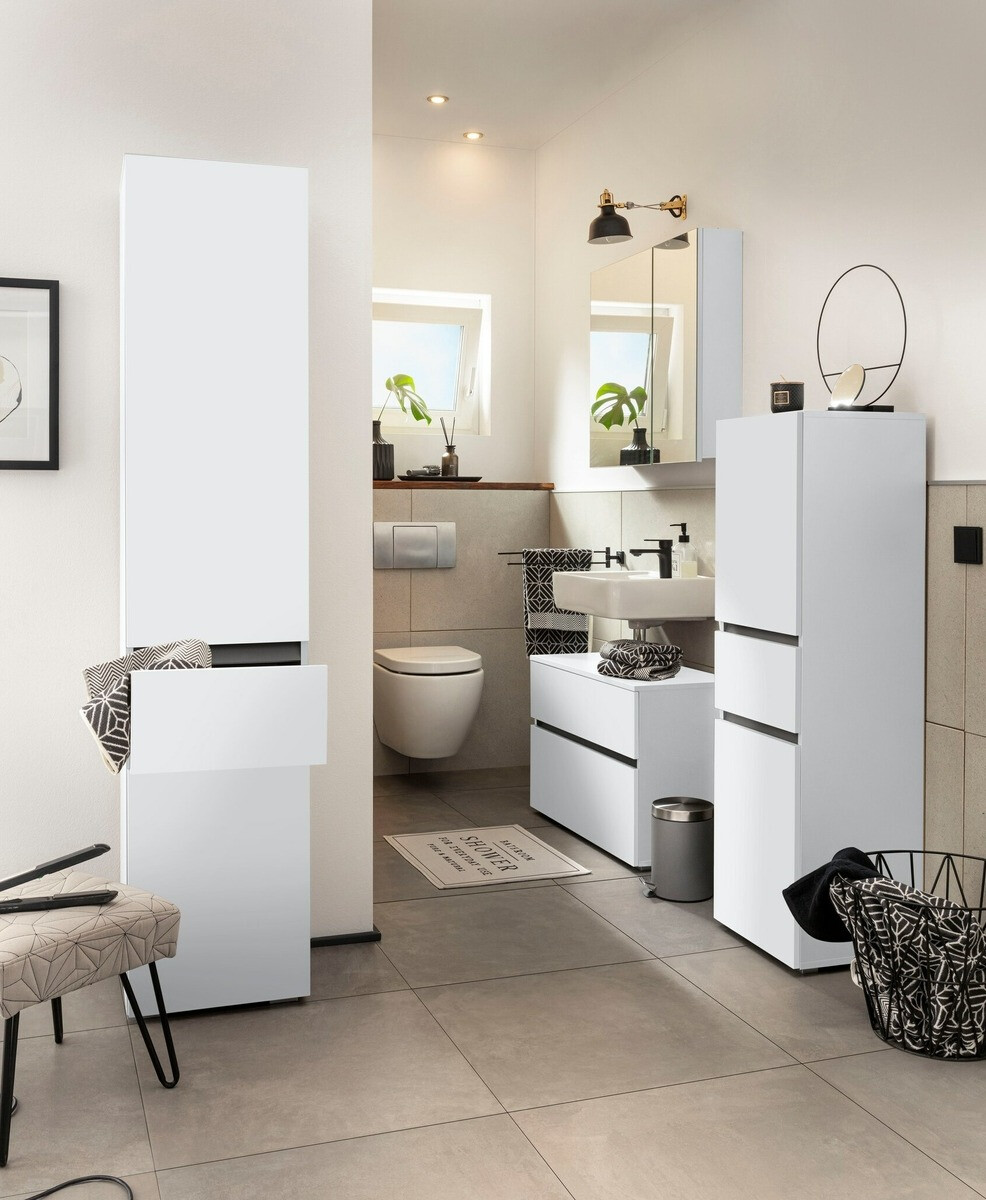 Armario de pie para baño Soncamu 102 (Blanco)