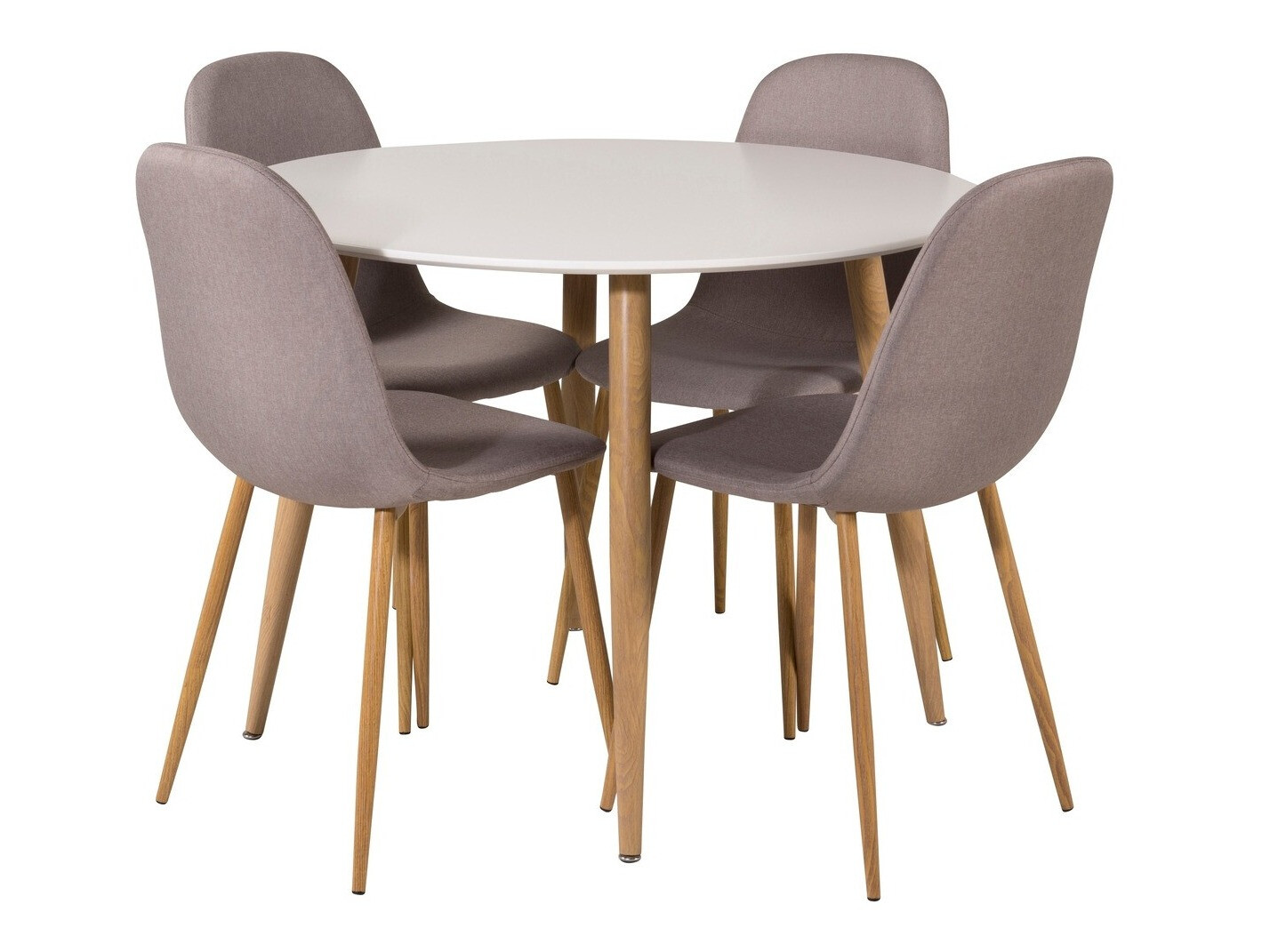 Conjunto de mesas y sillas para comedor Dallas 291 (Gris + Roble)
