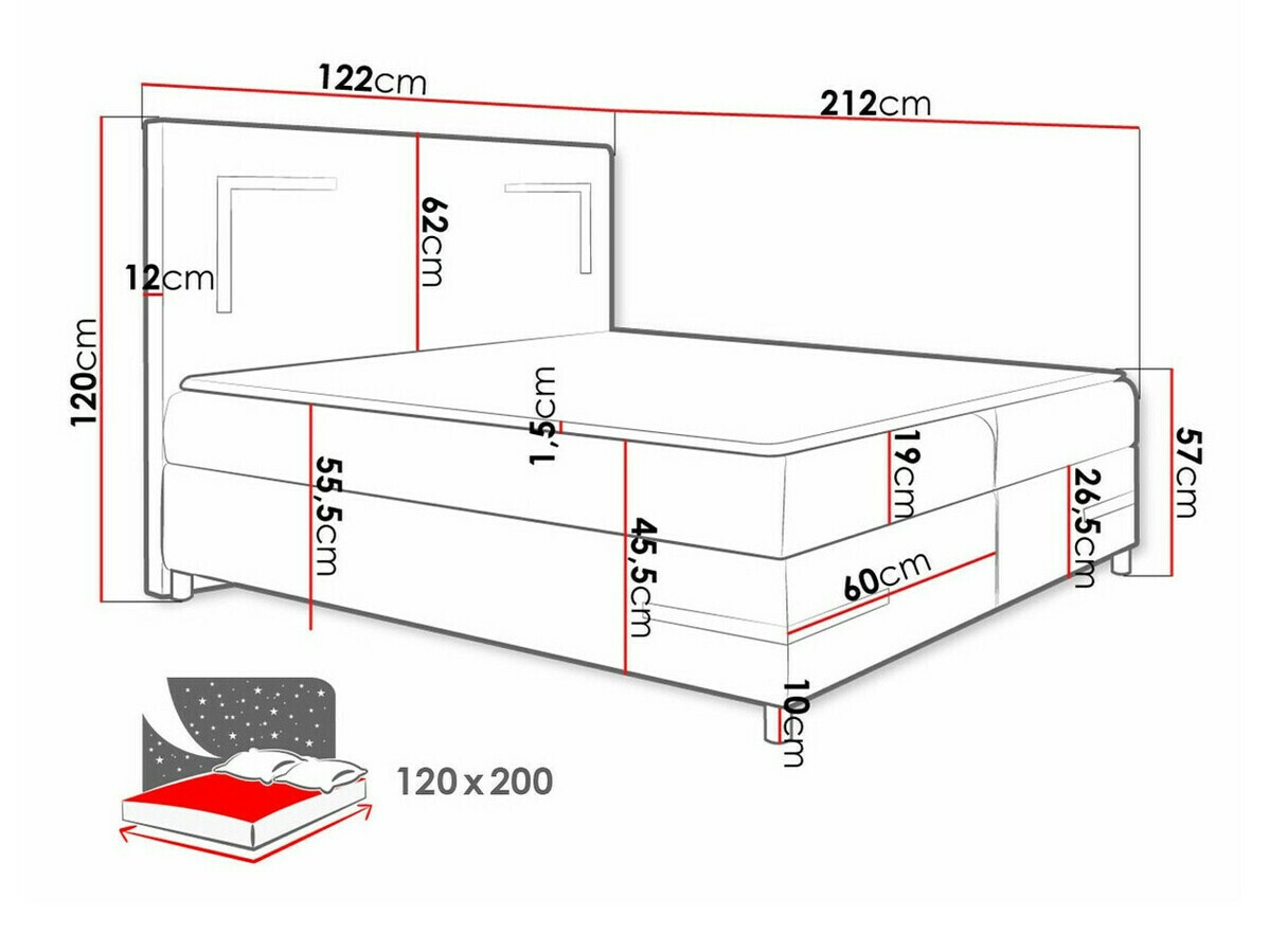 Cama continental Baltimore 173 (Fresh 11)