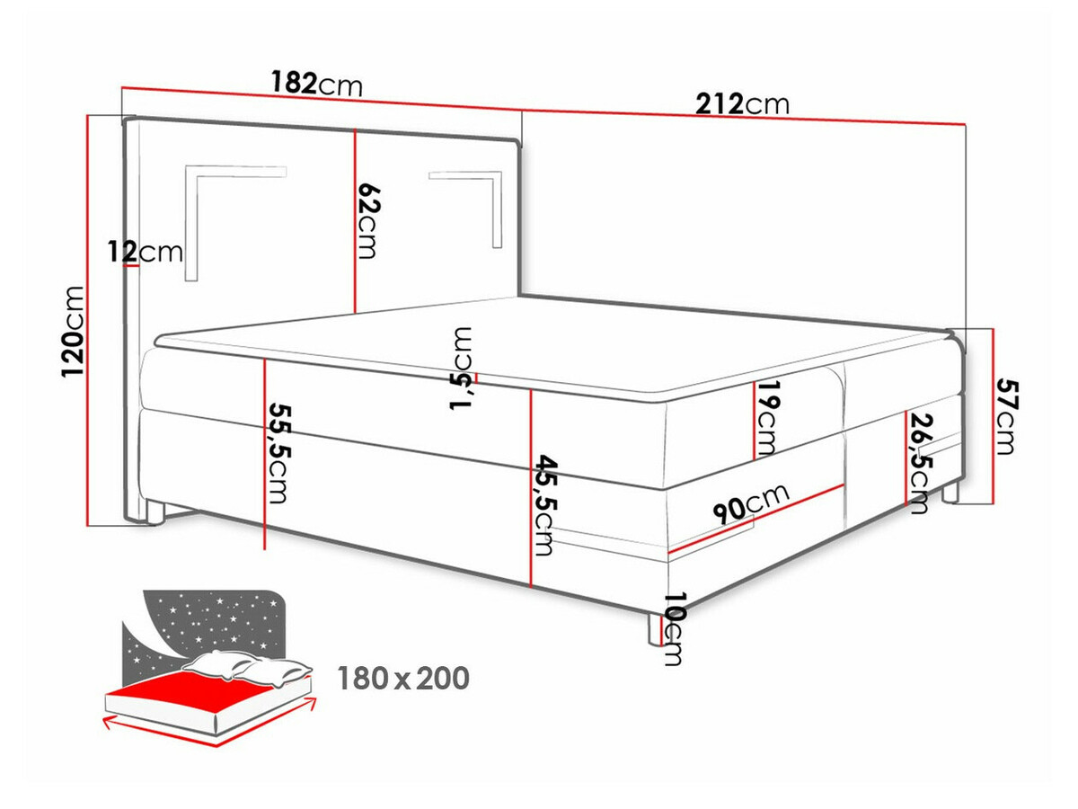 Cama continental Baltimore 173 (Fresh 37)