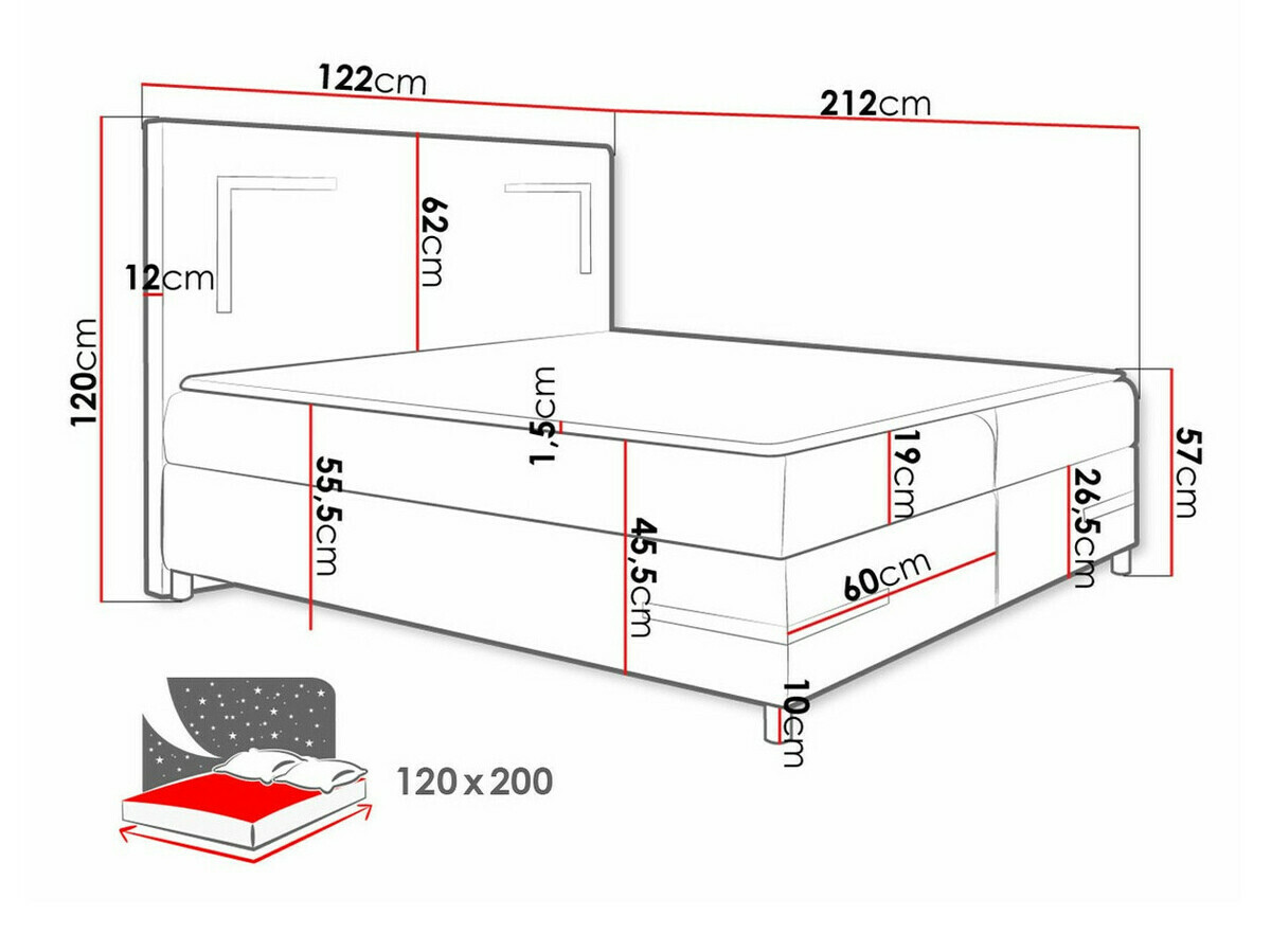 Cama continental Baltimore 173 (Fresh 4)