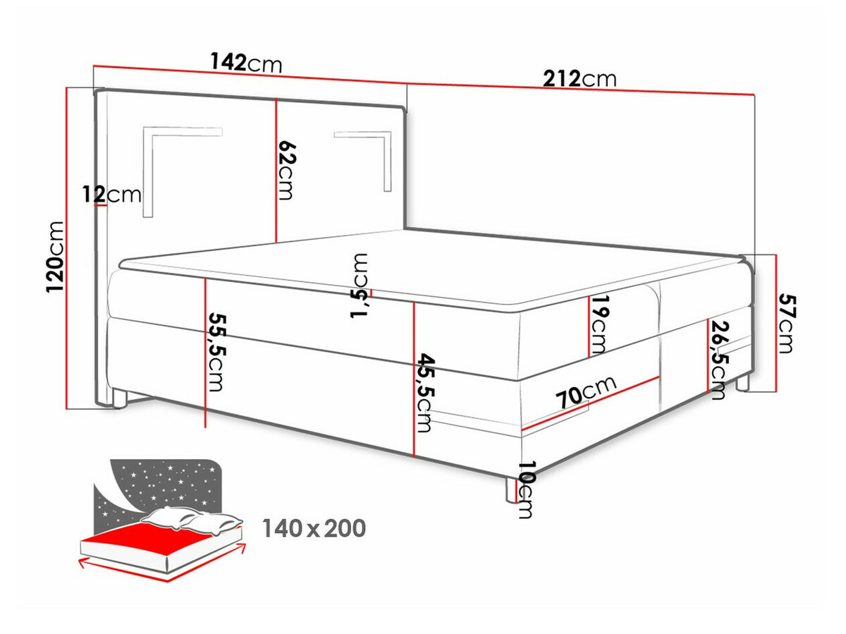 Cama continental Baltimore 173 (Soft 011)