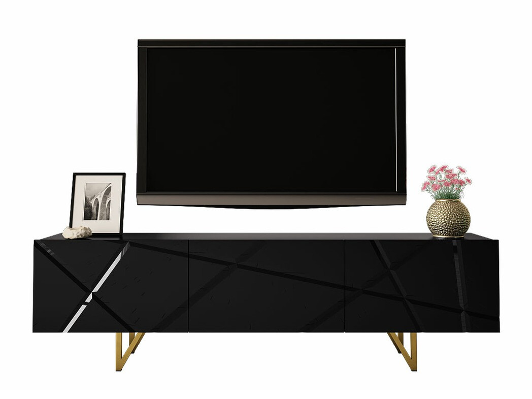 Mueble TV Mavmave 100 (Negro + Negro brillante)