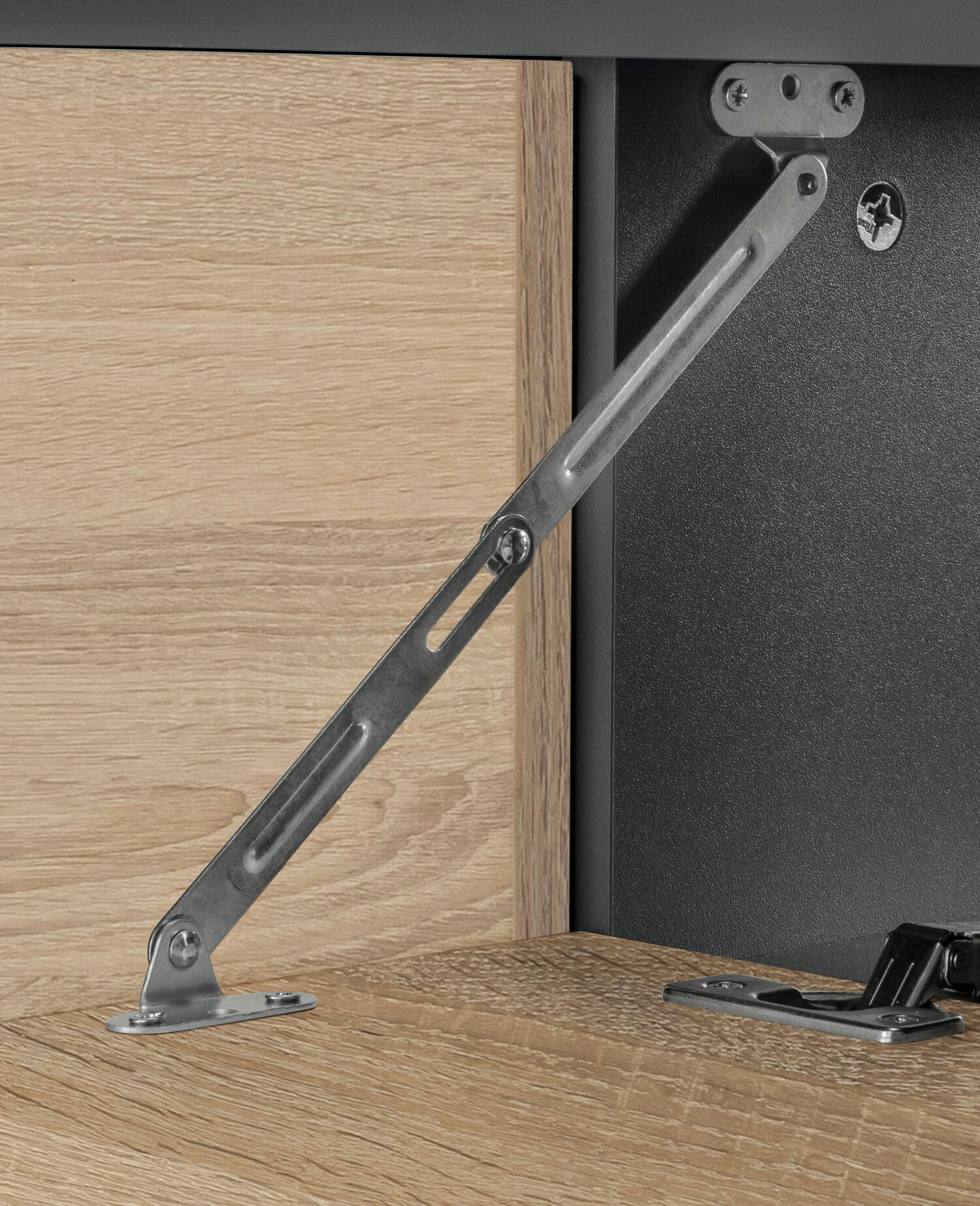 Armario de baño colgante para lavabo Soncamu 107 (Antracita + Roble)