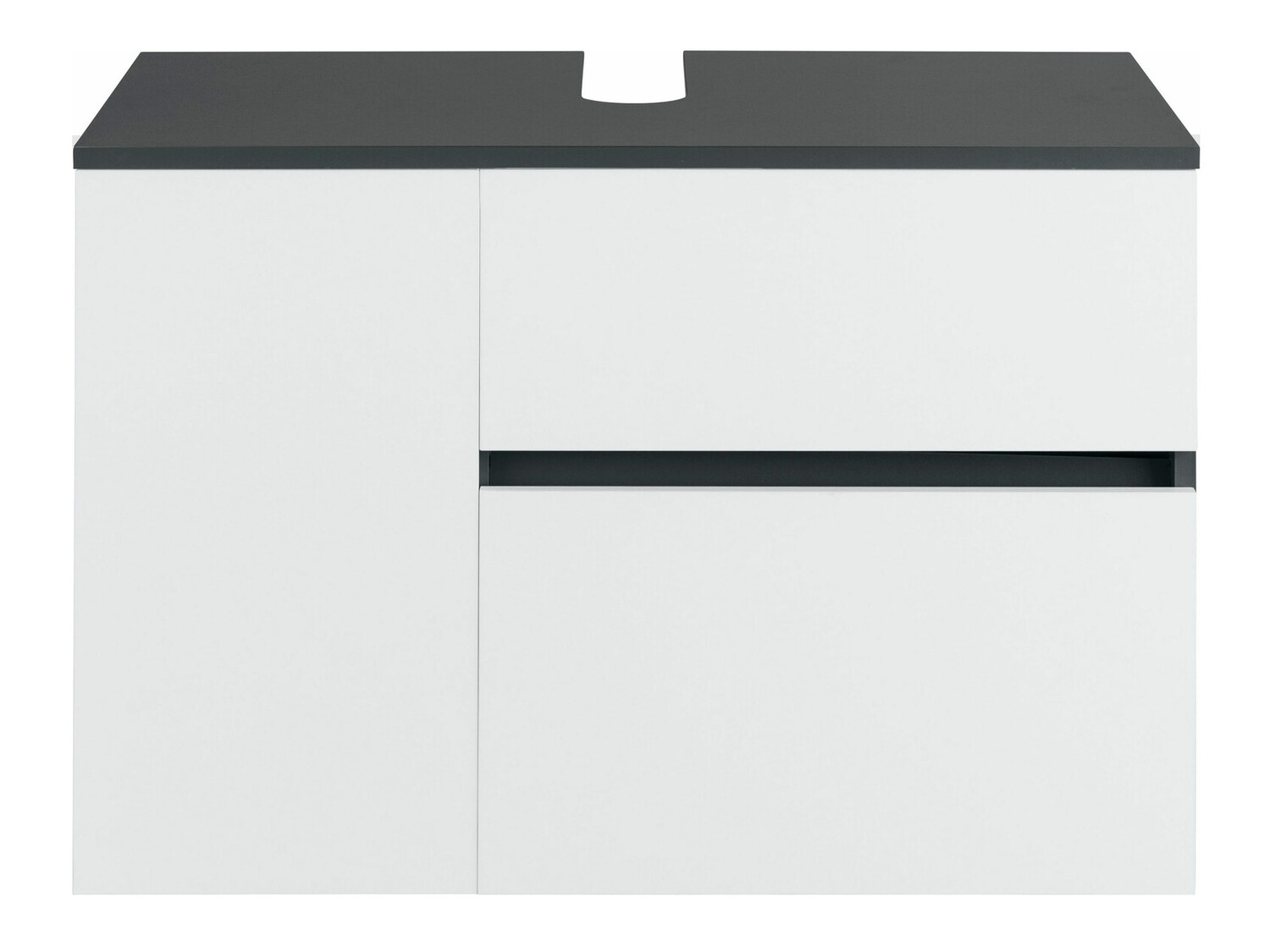 Armario de baño colgante para lavabo Soncamu 107 (Blanco + Antracita)