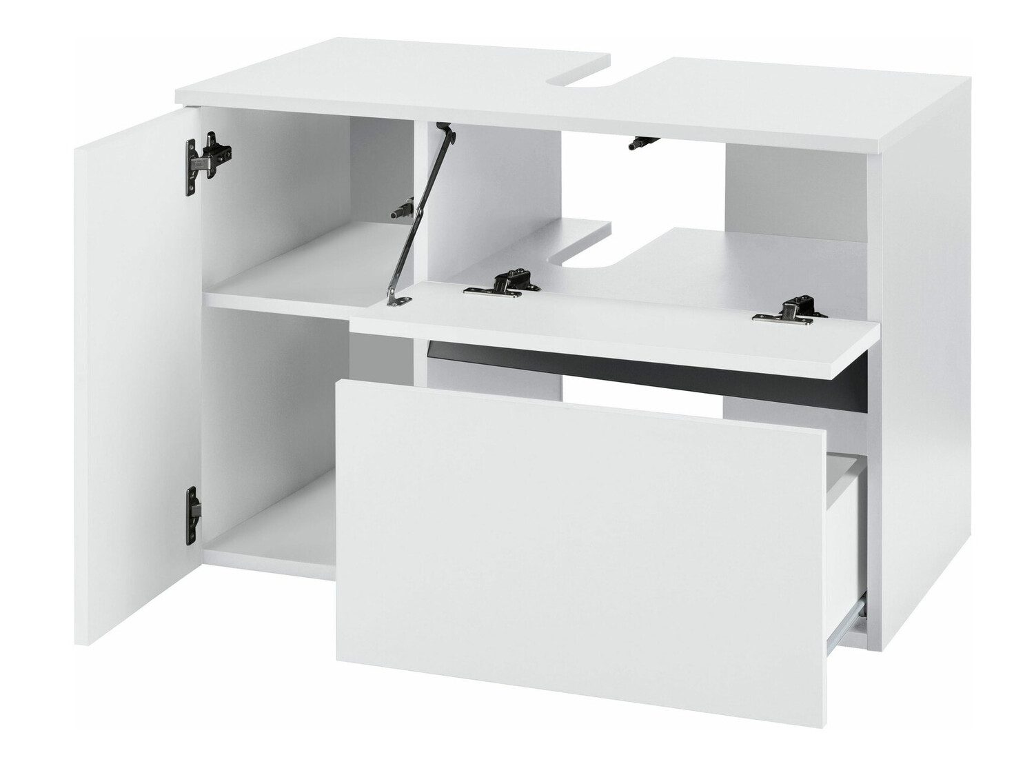 Armario de baño colgante para lavabo Soncamu 107 (Blanco)